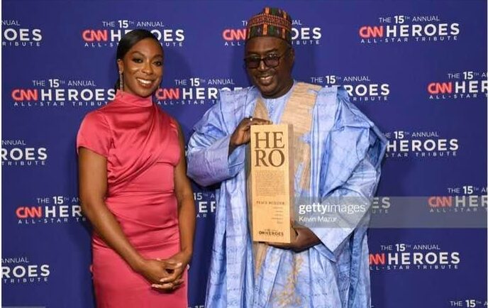 Zannah Bukar Mustapha in New York for the CNN hero award