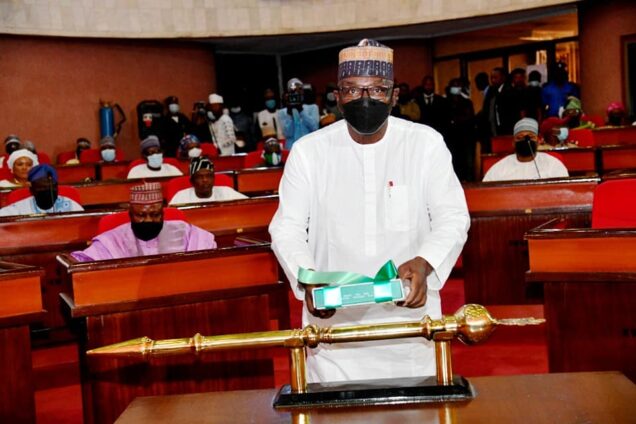 Governor AbdulRahman AbdulRazaq on Wednesday laying Kwara 2022 budget before the State House of Assembly