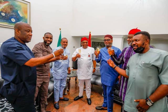 kalu, Anyanwu, 3rd left and other PDP guests