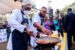 Gov. Babajide Sanwo-Olu assisting Whitemoney to prepare stir fried rice at the Lagos State Food Festival