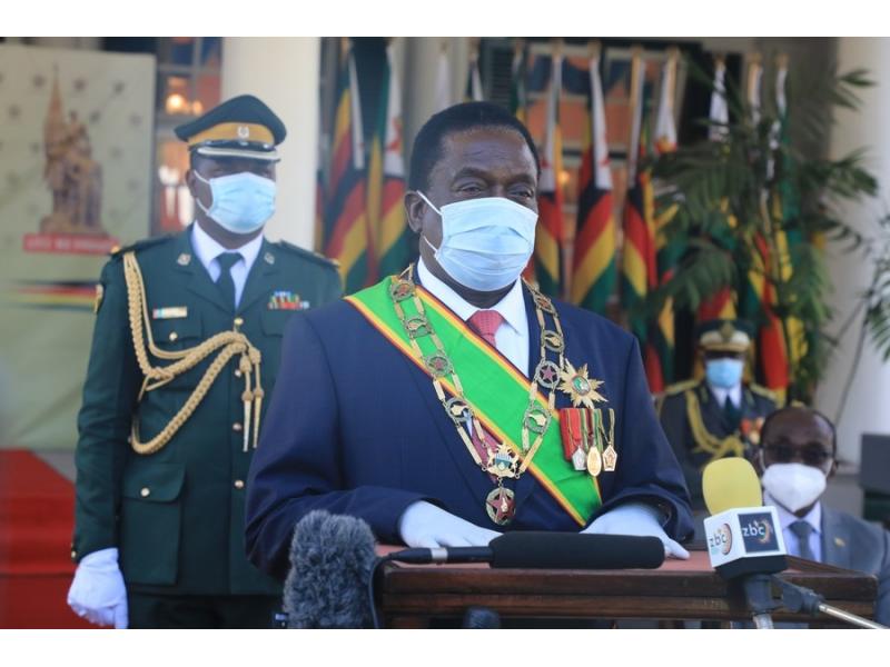 Zimbabwean President Emmerson Mnangagwa