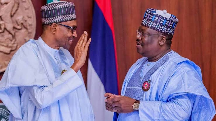 President Buhari and Ahmad Lawan