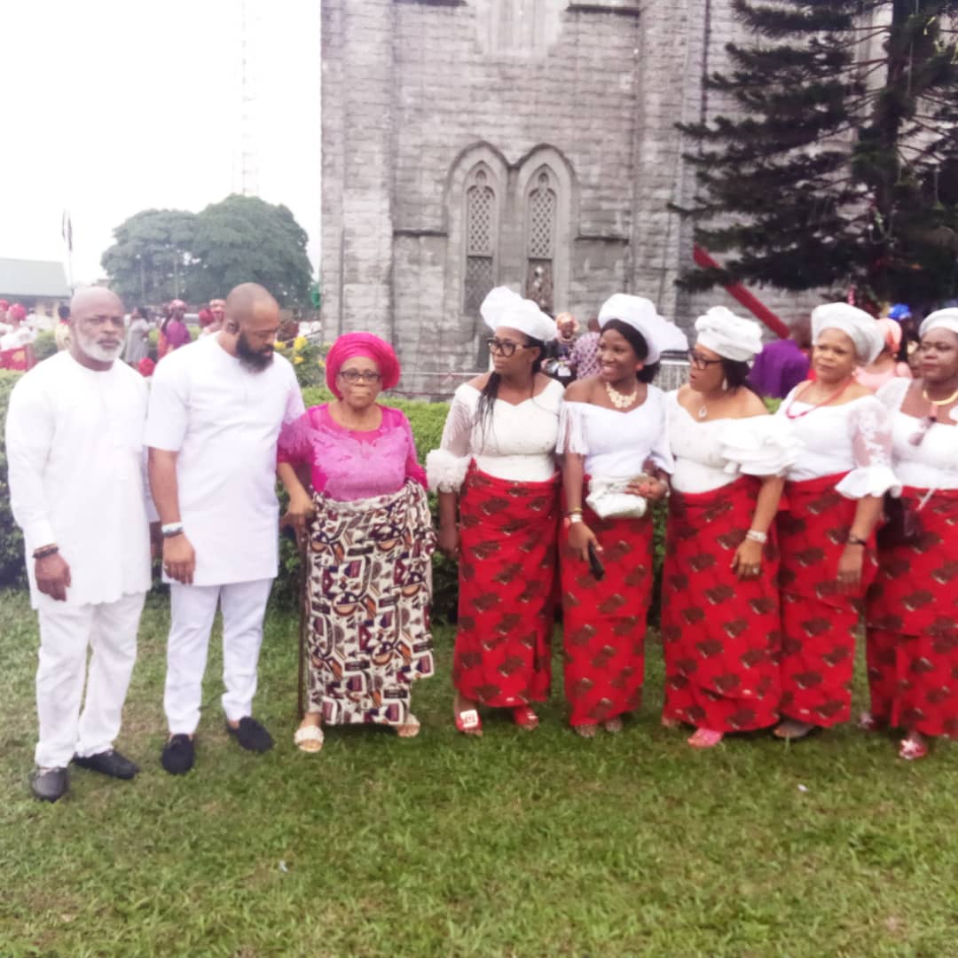 Children of late Chief Sunday Abere at the first memorial service and thanksgiving ceremony in Okrika, Rivers State.