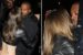 Kanye West and Julia Fox kissing