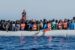 Illegal migrants on Mediterranean Sea