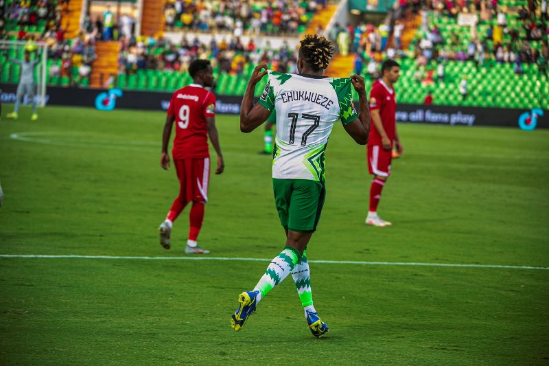 Samuel Chukwueze opened scoring for Nigeria