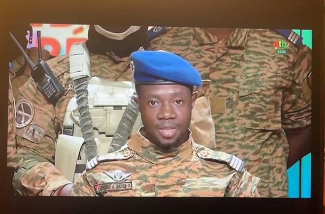 Announcer of Burkina Faso military coup, Capt. Sidsoré Kader Ouedraogo,