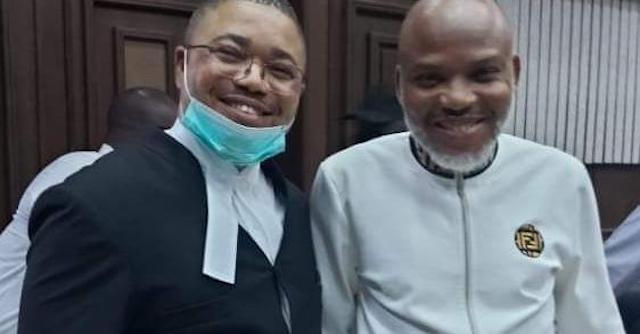 Barrister Ifeanyi Ejiofor and Nnamdi Kanu
