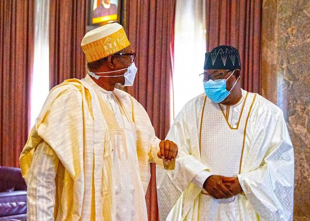 Boni Yayi, right, with Buhari