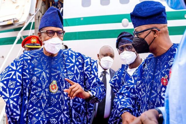 Buhari welcomed to Ogun by Governor Abiodun