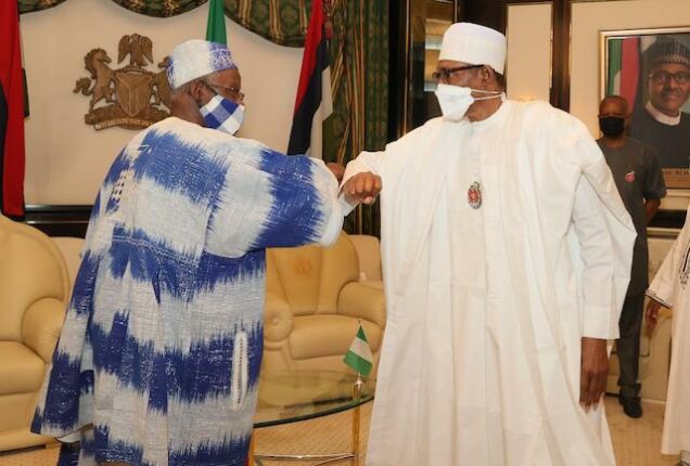 Buhari with Ambassador Piabie Firmin Gregoire N’DO.