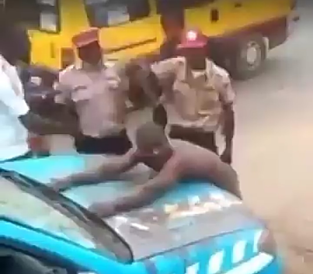 Viral video of road marshals beating naked tricycle rider