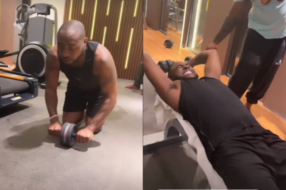 Davido exercising