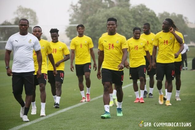 Ghanaian players in camp in Doha