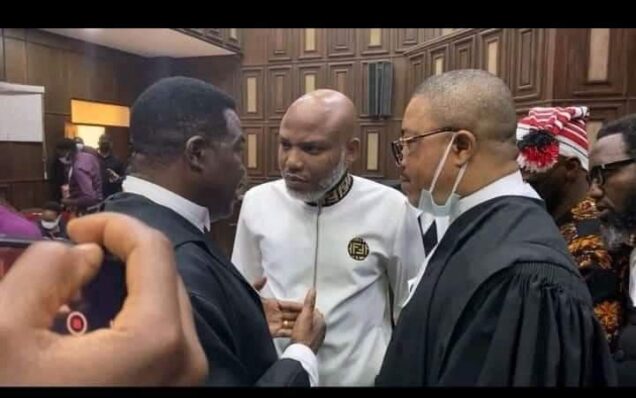 Ozekhome, Kanu and Ejiofor in court on Tuesday
