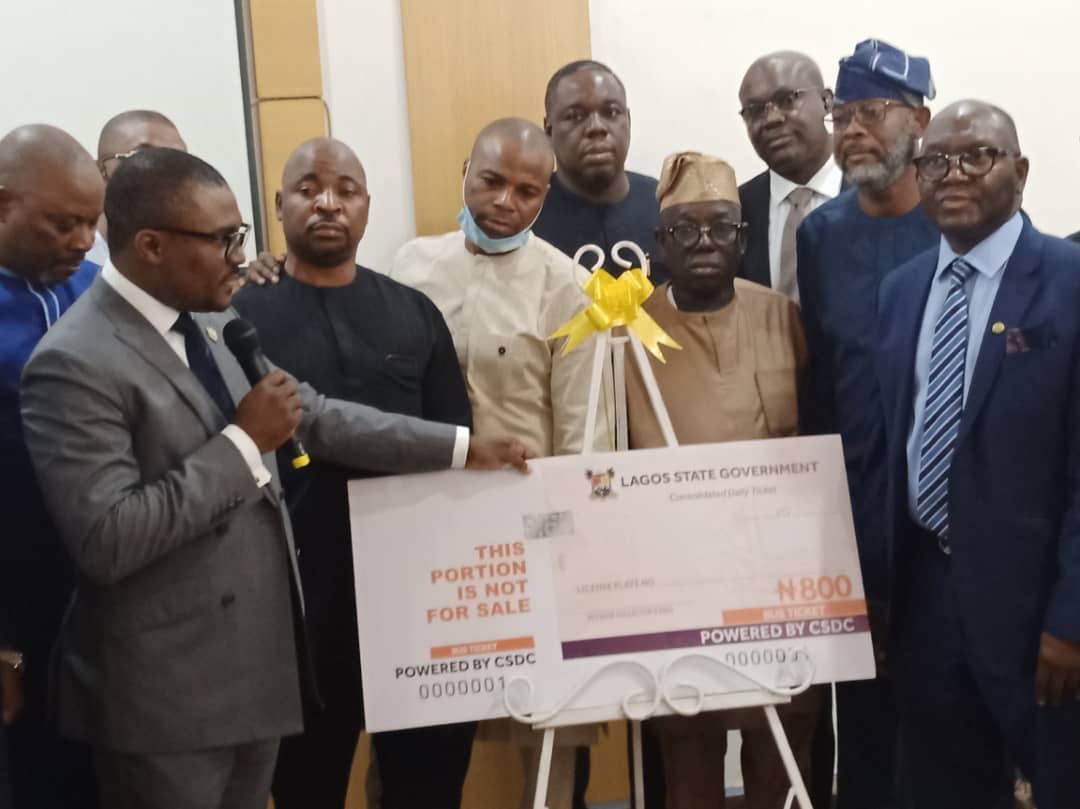 Olowo and others at the unveiling of the N800 levy