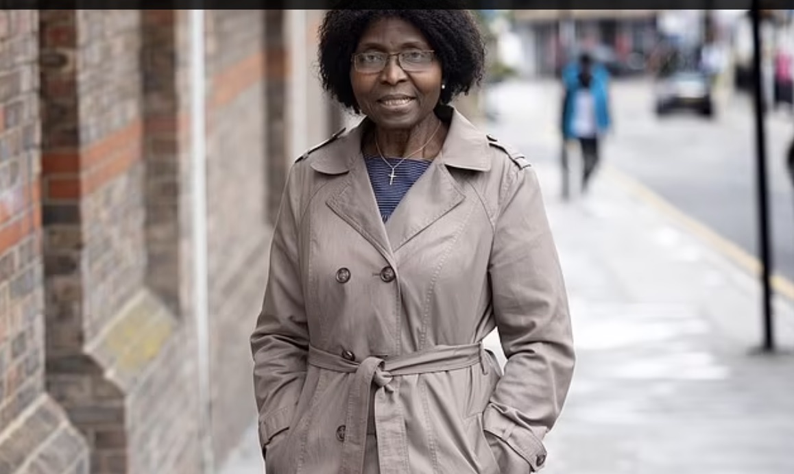 Mary Onuoha with the cross necklace