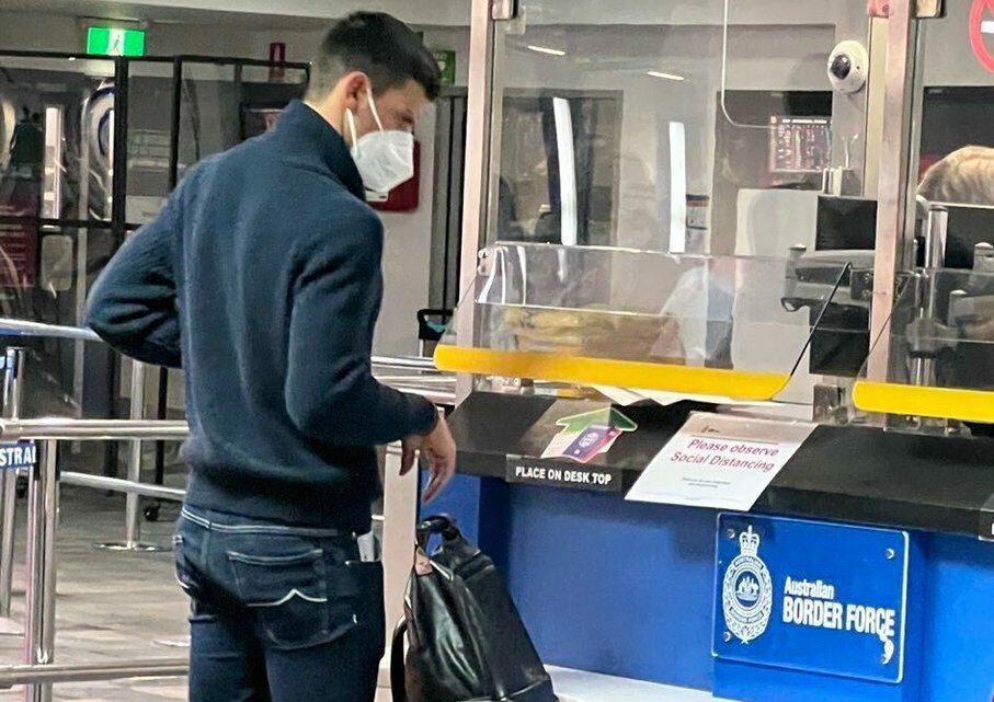 Novak Djokovic on landing in Australia