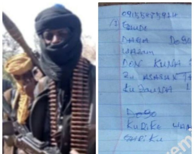 Pay us or die, terrorists write nine Zamfara communities