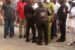 RRS Commander, Egbeyemi while arresting Kunle Poly (in light green wear) on Monday