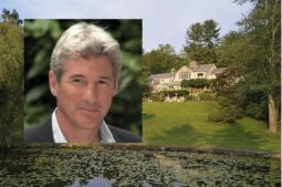 Richard Gere, inset. His upstate New York home up for sale