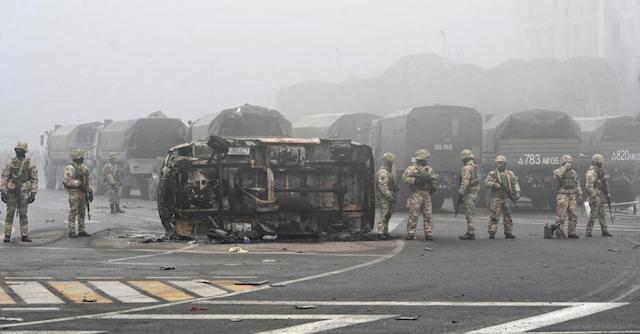 Russia's paratroopers in Kazakhstan