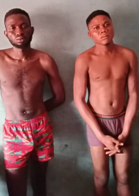 Two of the seven robbery suspects nabbed by police in Edo