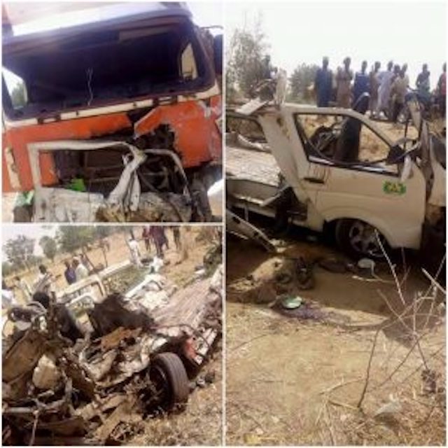 The vehicles involved in the Bauchi accident