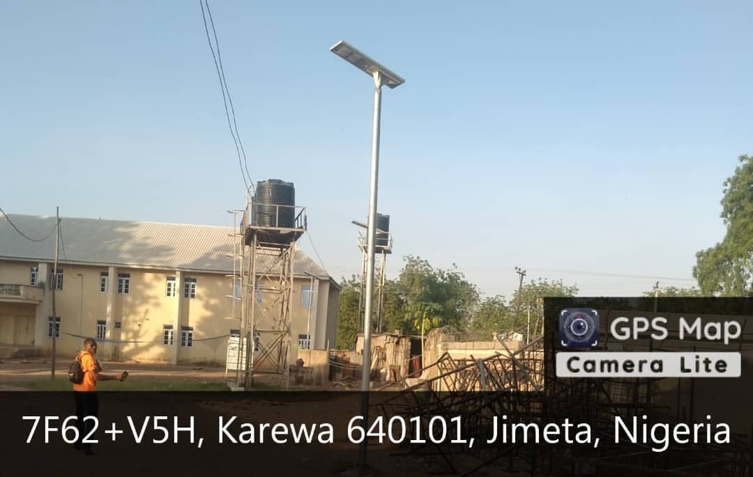 Solar streetlight installed by OSSAP - SDGs in Adamawa