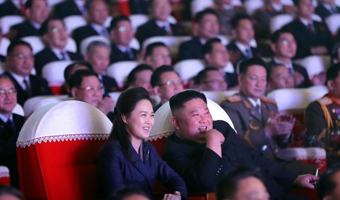 North Korean leader Kim Jong Un and his wife, Ri Sol Ju