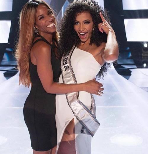 Cheslie Kryst and her mum April Simpkins