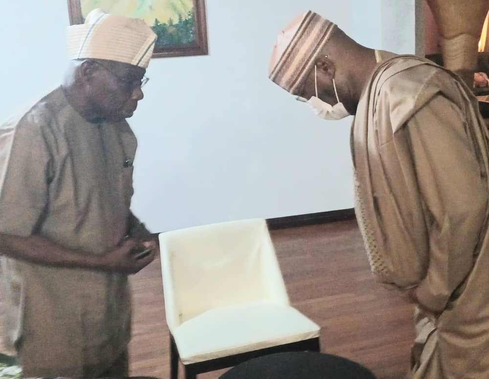 Atiku with Obasanjo in Abeokuta