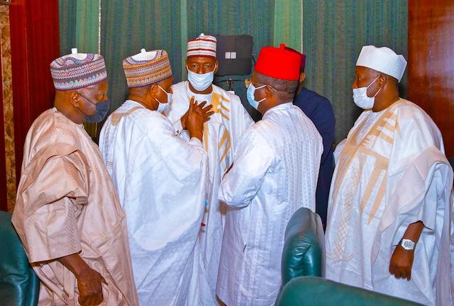 APC governors at the meeting with Buhari  on Tuesday