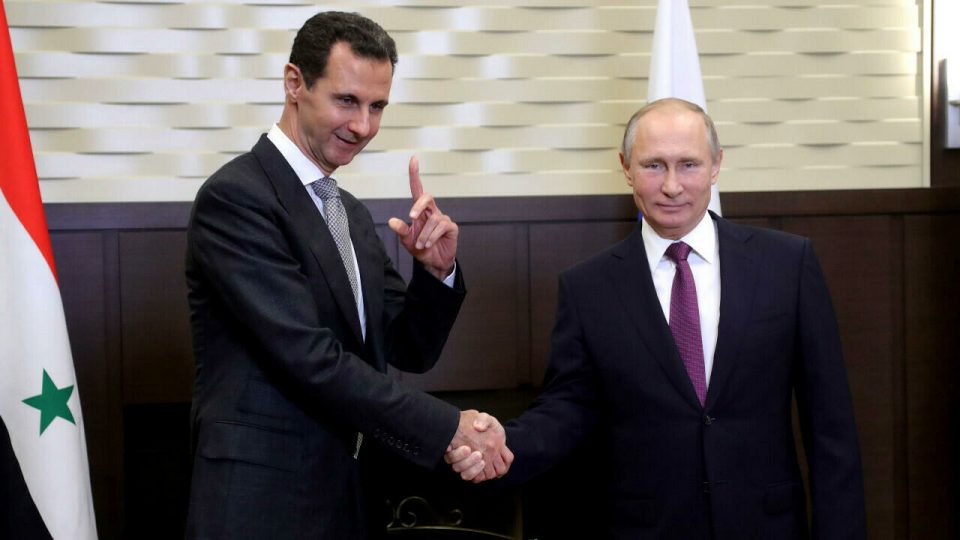 Syian President Bashar Al-Assad and President Vladimir Putin of Russia.