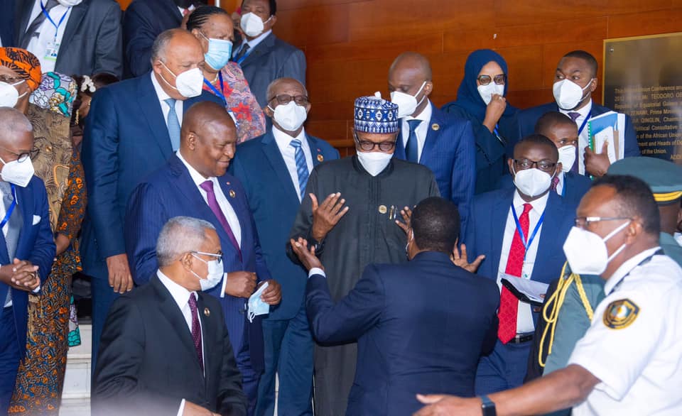 Nigerian president and others at the event