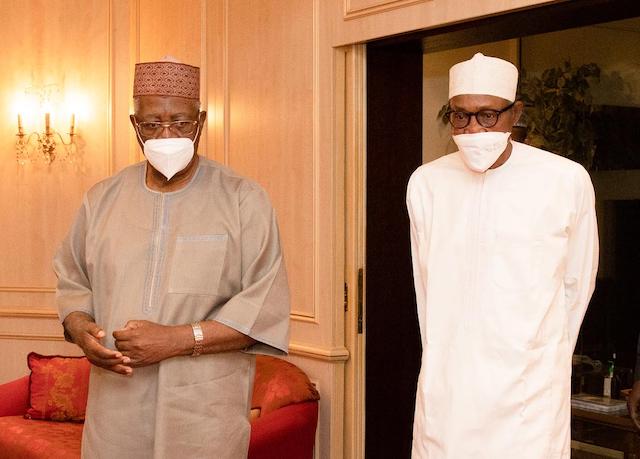 Buhari in a gesture of respect for his senior TY Danjuma