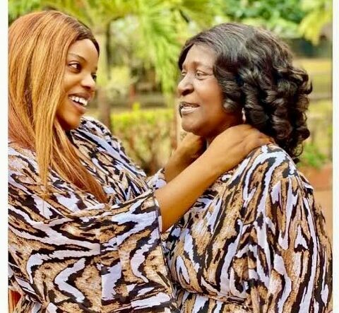 Njamah with her mother