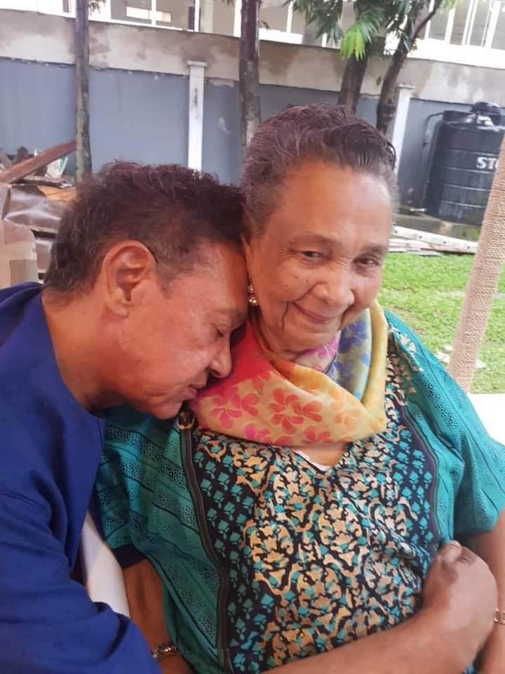 Media mogul and former senator, Ben Murray-Bruce, and his late mother, Madam Margaret Murray Bruce