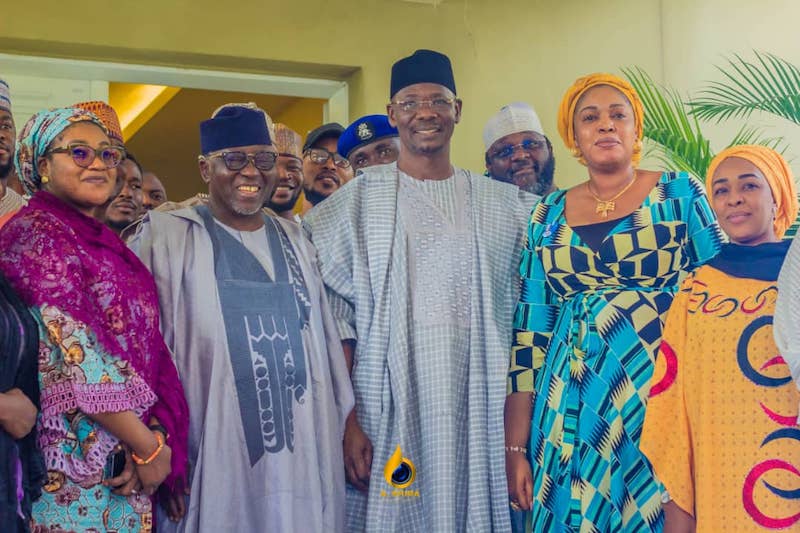 Governor Sule, middle, with Senator Al-Makura, second left