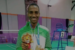 Nigeria's Anuoluwapo Opeyori, displaying the unexpected Gold he won on Sunday at the All Africa Individual Badminton Championships in Kampala,
