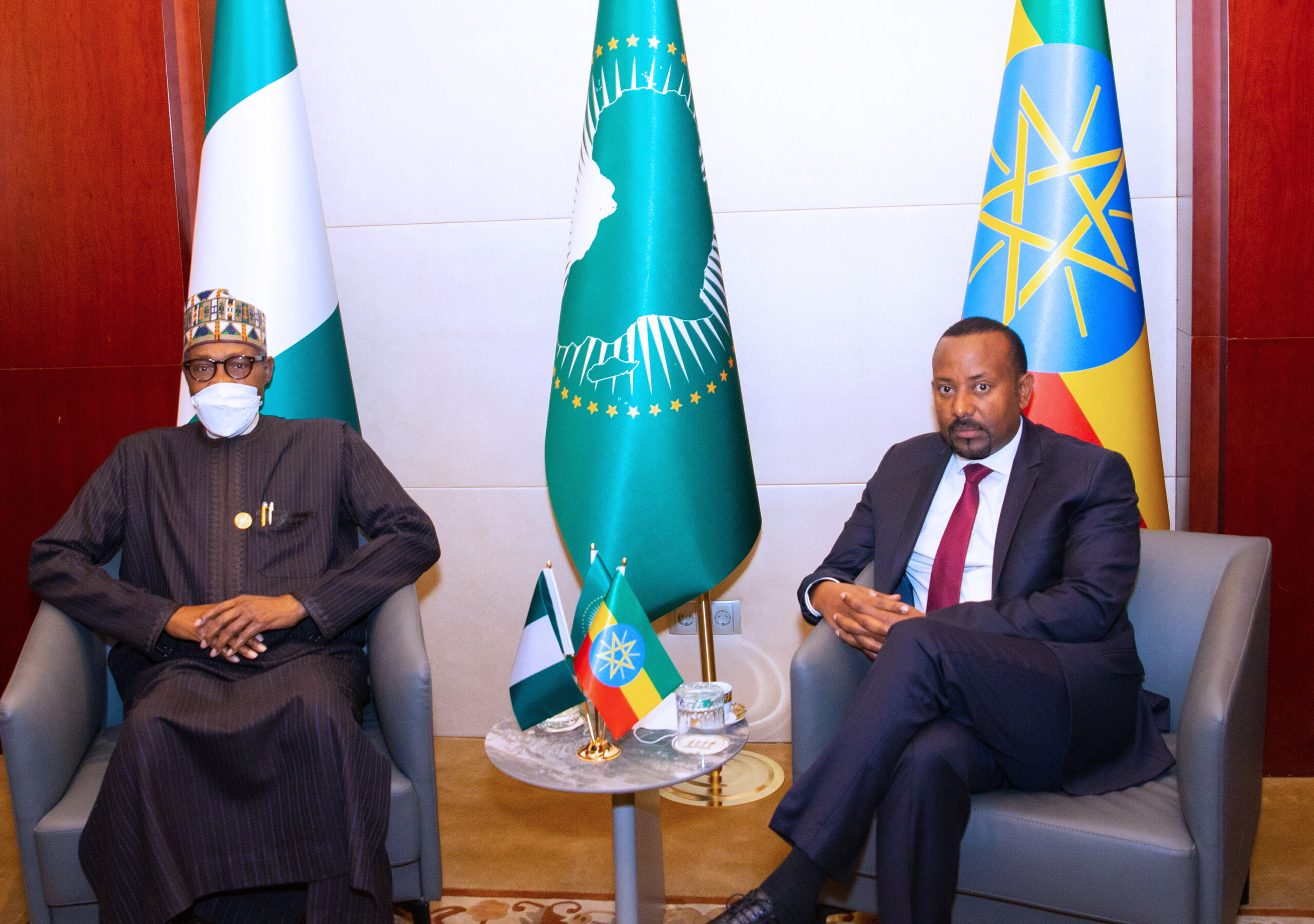 AFRICA NEEDS STRONGER, BETTER LEADERSHIP TO GROW, PRESIDENT BUHARI, PRIME MINISTER ABIY AHMED AGREE AT AU MEETING