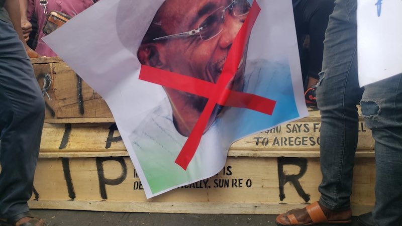 Political coffin for Aregbesola in Alimoso