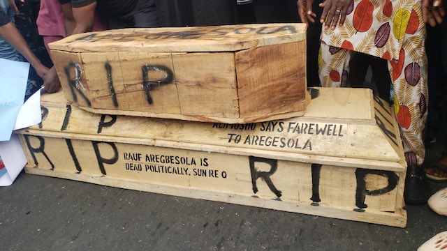 Political coffins for Aregbesola