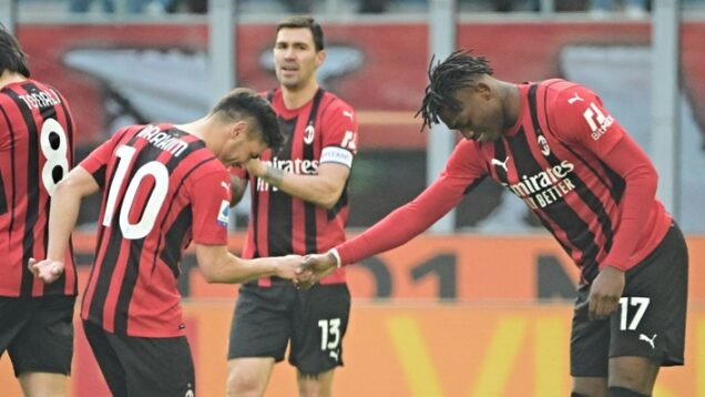 Rafael Leao sends AC Milan top of Serie A