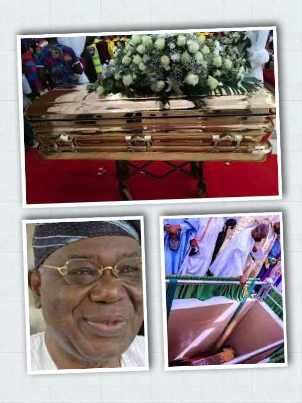 Shonekan's N8million casket and the vault where his body is having eternal rest