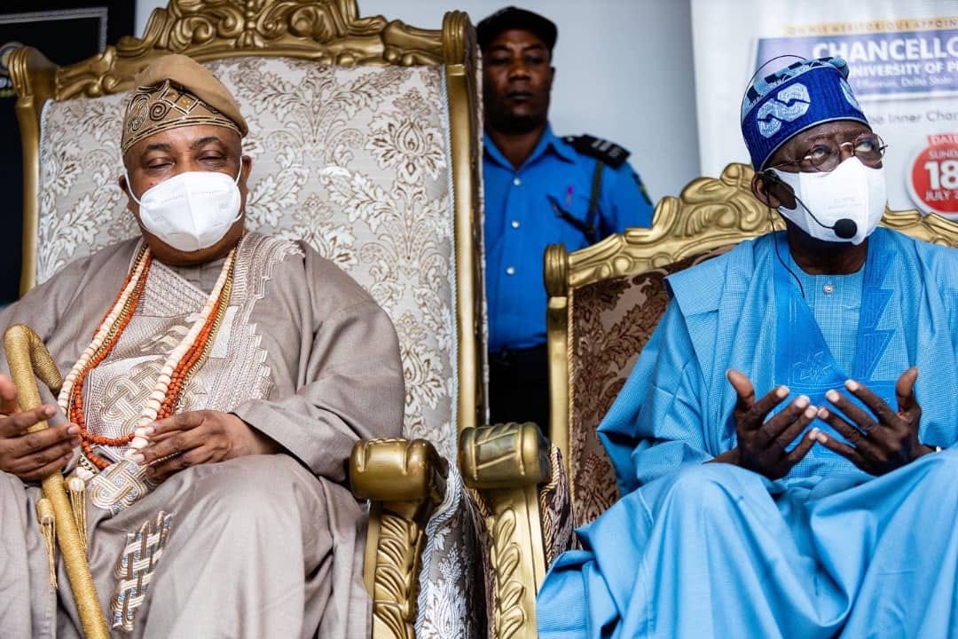 Tinubu with the monarch