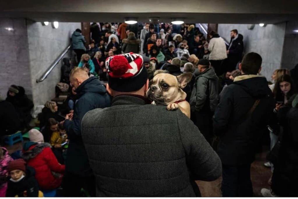 Ukrainians seek shelter in underground train Stations