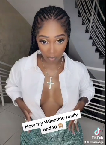 Tiwa in her alluring outfit