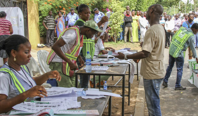 Voting during the FCT election on Saturday