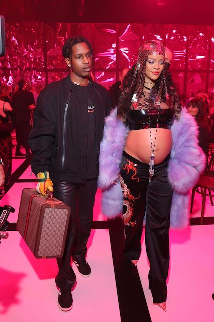 A$AP Rocky and Rihanna at the Gucci-show in Milan at the weekend